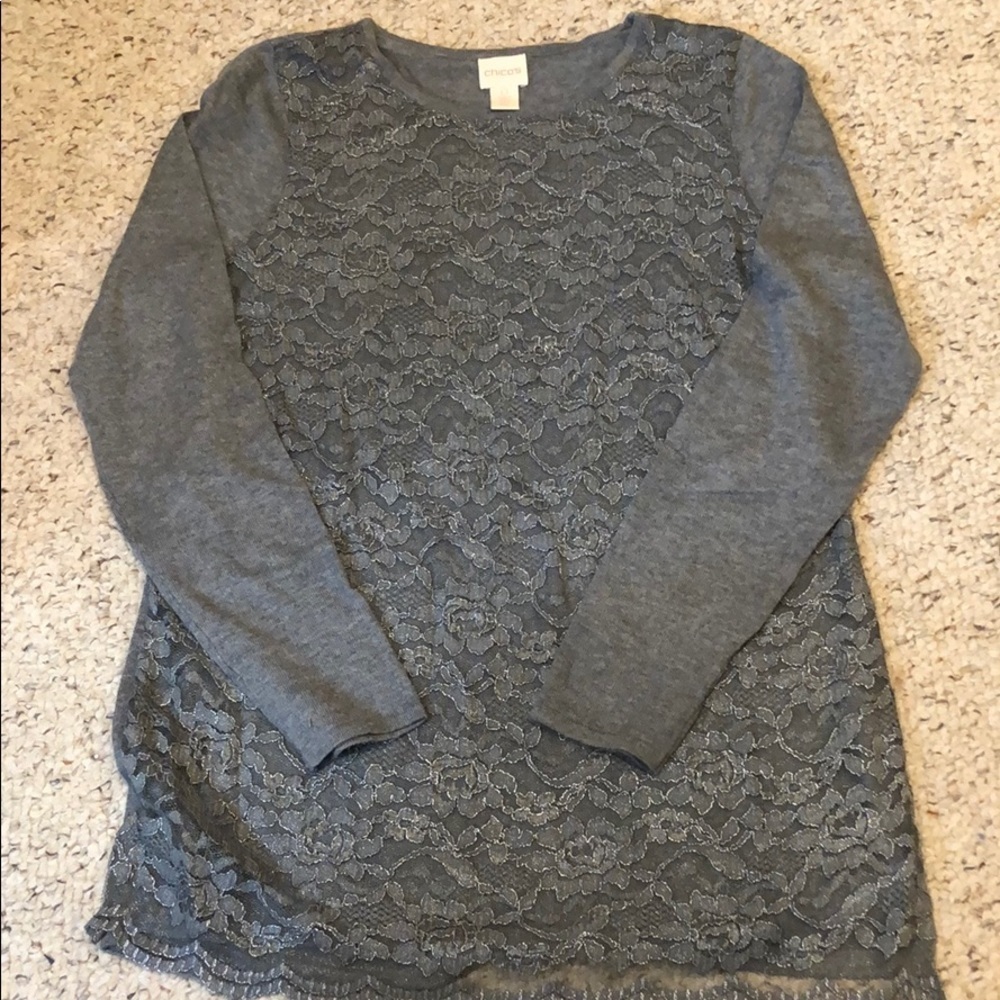 Lace sweater top